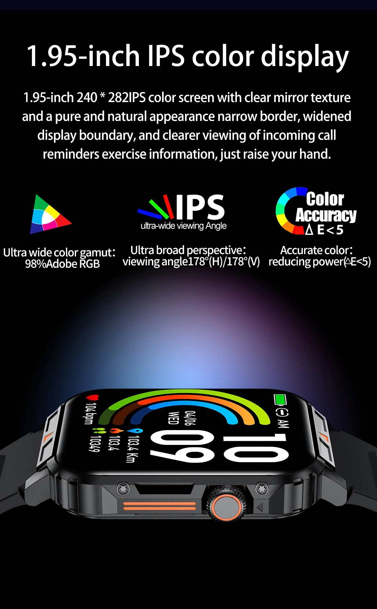 ساعة ذكية بشاشة AMOLED للرجال والنساء
